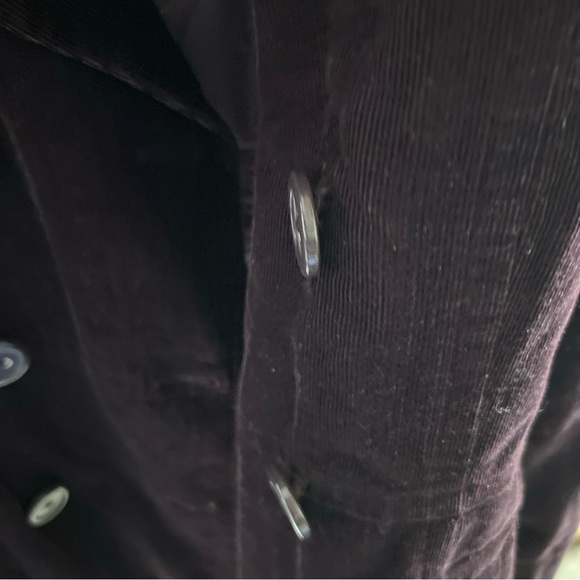 Bass Jacket Womens XS Plum Corduroy Pockets Boho Retro 6-Button Jacket Blazer - Picture 4 of 5